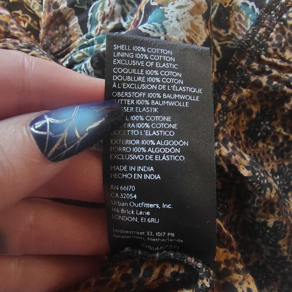 Free People Real Love Strappy Boho Brown Floral Maxi Halter Dress Small Pockets - Picture 12 of 14